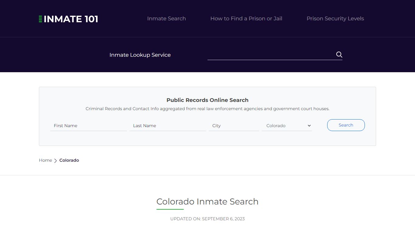 Colorado Inmate Search – Colorado Department of Corrections Offender Lookup